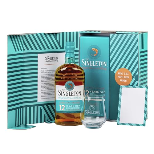 The Singleton of Dufftown 12 Jahre | Single Malt Scotch Whisky | im hochwertigen Geschenkset mit Glas & Grußkarte | 48% vol | 700ml Einzelflasche | von The Singleton