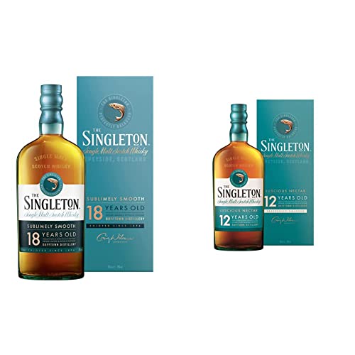The Singleton of Dufftown 18 Jahre | Single Malt Scotch Whisky | mit Geschenkverpackung | handgefertigt auf schottischem Boden | 40%vol | 700ml & 12 Jahre | Single Malt Scotch Whisky | 43%vol | 700ml von The Singleton