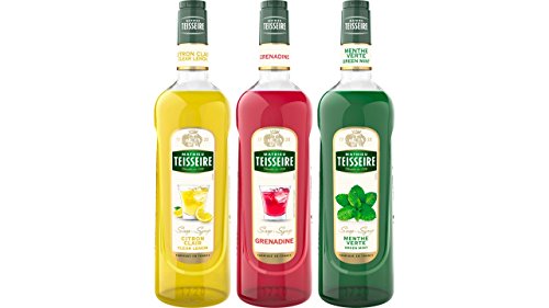 Teisseire Sirup Set Die Klassische: Sirup Zitrone, Grenadine, grüne Minze - 3 x 1L von The Sirop Shop