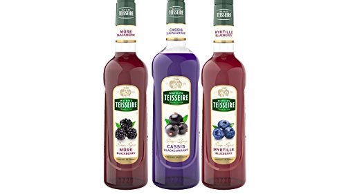 Teisseire Sirup Set Rote Früchte: Sirup Brombeere + Cassis + Blaubeere - 2 x 700ml + 1L von Mathieu Teisseire