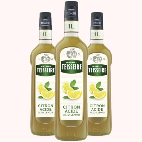 Bar Sirup Set Zitrone sauer - 3 x 1L von Mathieu Teisseire