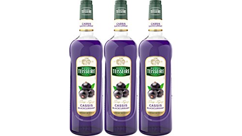 Teisseire Sirup Set Cassis (schwarze Joahnnisbeere) - 3 x 1L von The Sirop Shop