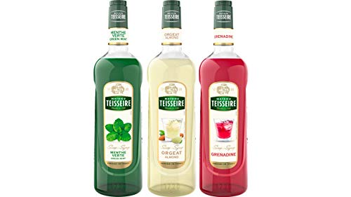 Teisseire Sirup Set speziell Aperitif mit Anis : Sirup grüne Minze + Mandel + Grenadine - 3 x 1L von The Sirop Shop