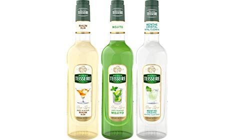 Teisseire Sirup Set speziell für Mojito: Sirup Rum + Mojito + Kristal Minze - 3 x 700ml von The Sirop Shop