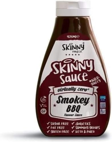 The Skinny Food Co SAUCE - Kalorienfreie Grill, Burger und Würz Saucen - Perfekt zu jeder Diät - 425ml (Smokey BBQ-Rauchiges BBQ) von The Skinny Food Co