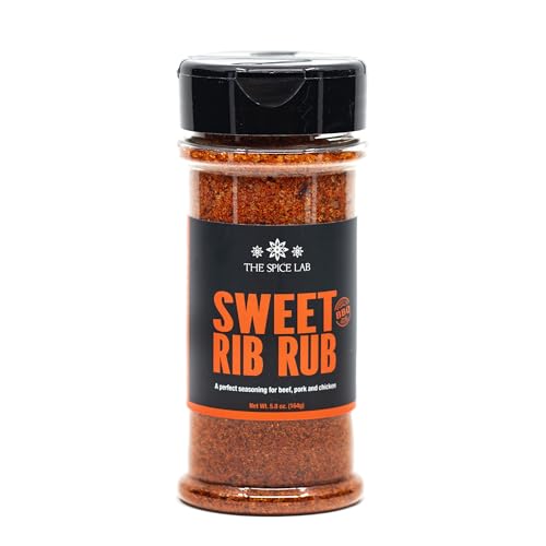 The Spice Lab Sweet Rib Rub zum Räuchern – BBQ Rub Würze – 165 ml Shaker – natürliche süße Hitze Smoker Gewürze für Huhn, Schweinebauch, Rinderhackfleisch & Baby Back Ribs – Koschere vegane Gewürze – The Spice Lab Sweet Rib Rub zum Räuchern – BBQ Rub Würze – 165 ml Shaker – natürliche süße Hitze Smoker Gewürze für Huhn, Schweinebauch, Rinderhackfleisch & Baby Back Ribs – Koschere vegane Gewürze – von The Spice Lab