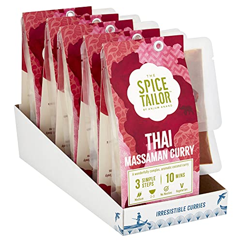 The Spice Tailor - Asiatisches Currysoßen-Mahlzeit-Set, Thai Massaman Curry, 5 Stück, vegetarisch von The Spice Tailor