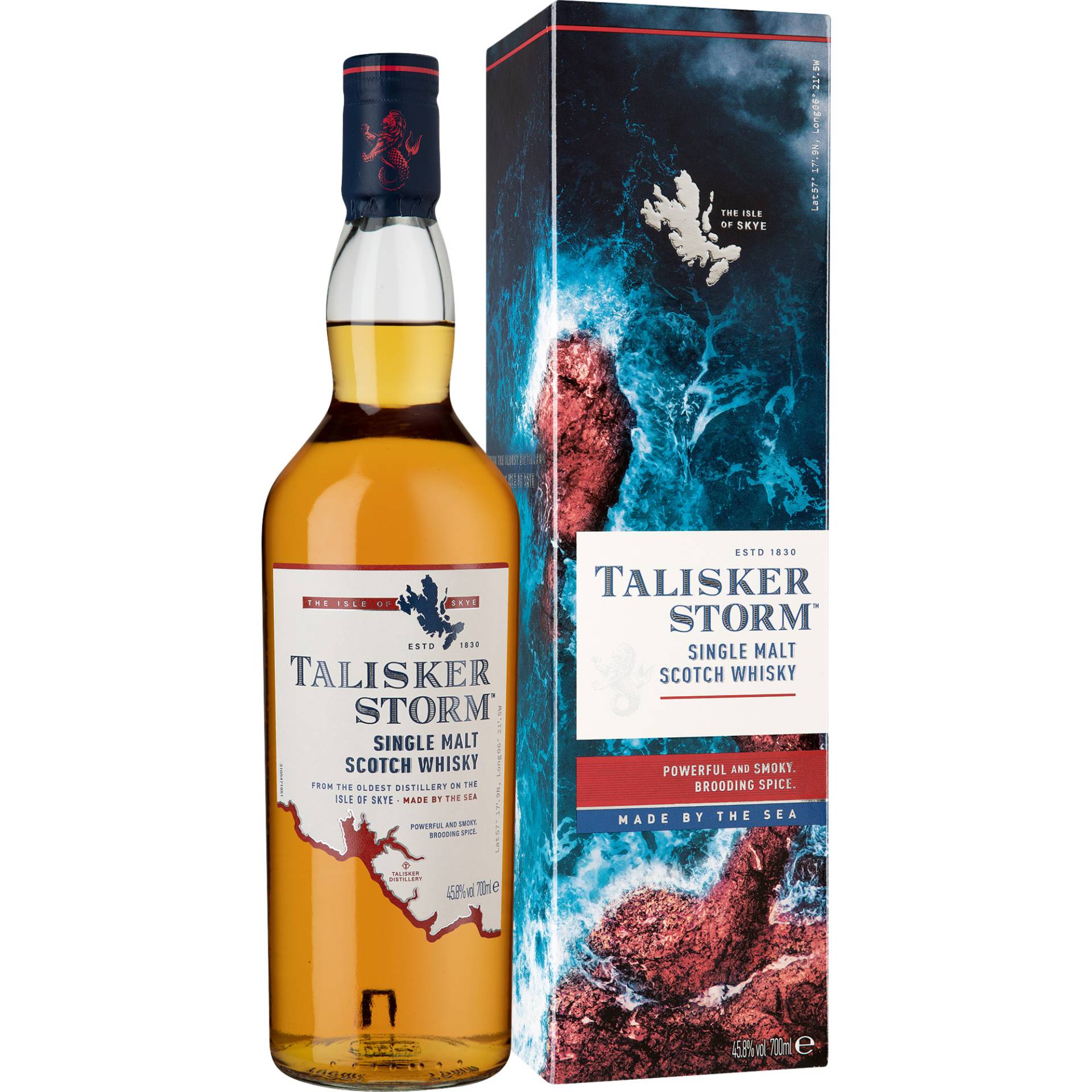 Talisker Storm Isle of Skye Single Malt Whisky, Scotch, 0,7 L, 45,8% Vol., Schottland, Spirituosen von The Talisker Distillery Carbost, Isle of Skye, IV47 8SR, Scotland