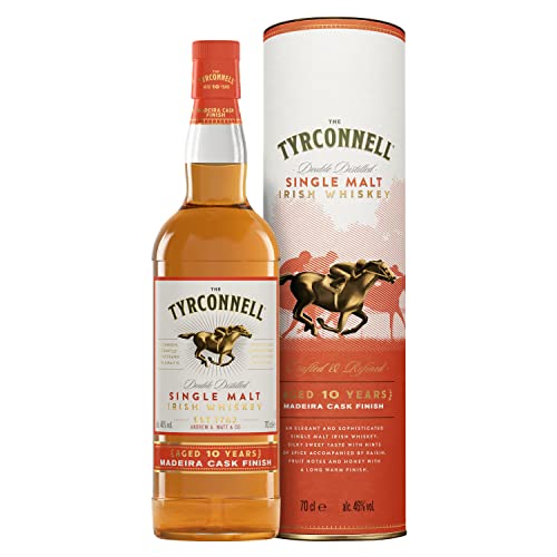 The Tyrconnell | 10 Jahre Madeira Finish | Single Malt Irish Whiskey, mit Geschenkverpackung | 46% Vol | 700ml Einzelflasche von The Tyrconnell