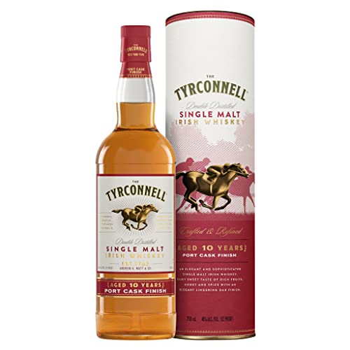 The Tyrconnell | 10 Jahre Port Finish | Single Malt Irish Whiskey | mit Geschenkverpackung | 46%Vol | 700ml Einzelflasche von The Tyrconnell