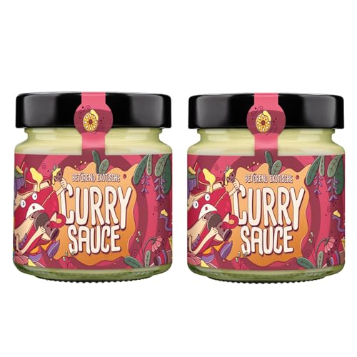 The Vegan Saucery Vegane Curry Sauce | im Doppelpack | 2 x 200 ml | mit fruchtigem Apfel und feiner Curry Note | Made in Germany von The Vegan Saucery