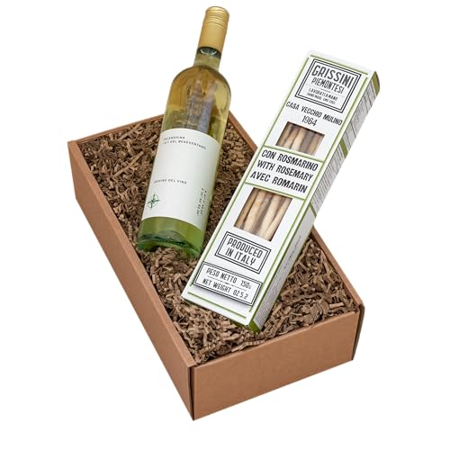 Geschenkset Sapore Italiano: Wein und Knusprige Köstlichkeiten - Delikatessen-Geschenkpaket von The Wine Guys