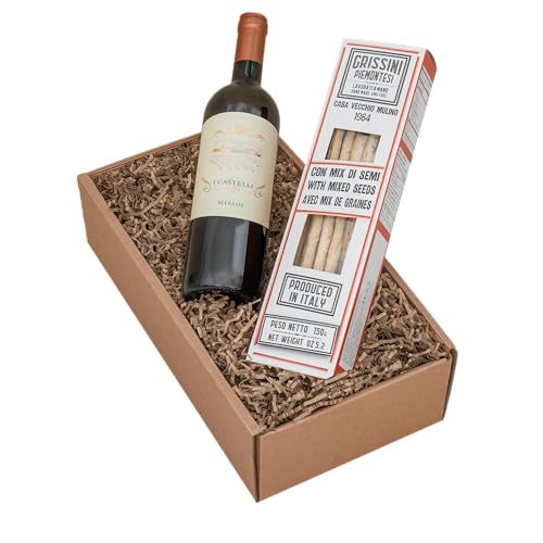 The Wine Guys Geschenkset Verlockendes Italien: I Castelli Merlot & Grissini Mix von The Wine Guys