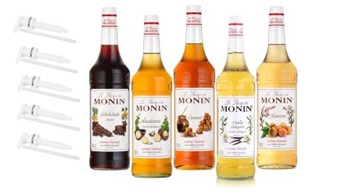 Monin Cafe Probierpaket 5 x 1 l, inkl. 5 Pumpen von The Wine Guys