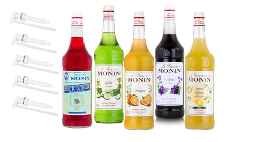 Monin Probierpaket Bar Spritz 5 x 1 l, inkl. 5 Pumpen von The Wine Guys