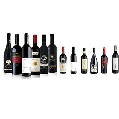 Probierpaket Primitivo zum Kennenlernen| Weinpaket mit italienischem Rotwein (6 x 0,75 l) Perfektes Rotwein Tastingset & Probierpaket „Rotweinreise durch Italien“ (6 x 0,75 l) von The Wine Guys