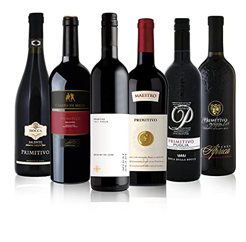 The Wine Guys Probierpaket Primitivo zum Kennenlernen| Weinpaket mit italienischem Rotwein (6 x 0,75 l ) | Perfektes Rotwein Tastingset von The Wine Guys