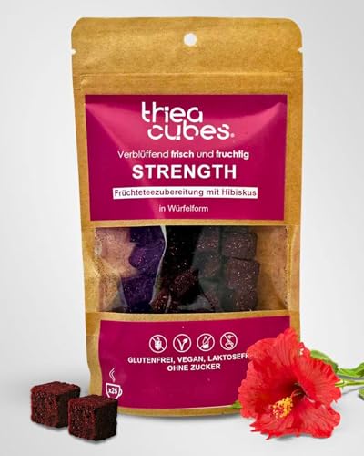 Thea Cubes Strength - Hibiskus Kräutertee mit Hagebutte - Ohne Teebeutel, Glutenfrei, Laktosefrei, Vegan, Ohne Zucker - Natürlich & Nachhaltig Thea Cubes Strength - Hibiskus Kräutertee mit Hagebutte - Ohne Teebeutel, Glutenfrei, Laktosefrei, Vegan, Ohne Zucker - Natürlich & Nachhaltig von Thea Cubes