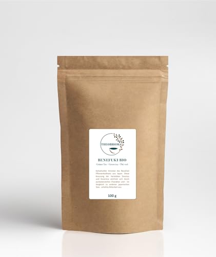 Benefuki Green Tea Organic | Benefuki grüner Tee Bio | japanischer Grüntee | loser grüner Tee mit hohem Anteil an den wertvollen Catechinen EGCG und EGCG3 | wiederverschließbare Packung, 100 g von Theobroma