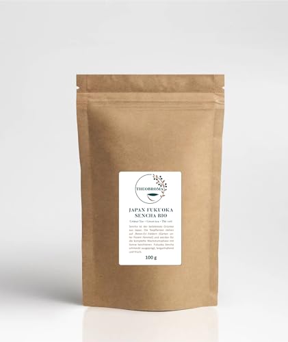 Japan Fukuoka Sencha Bio | Fukuoka Green Tea Organic | unbeschattet gewachsen | langanhaltender, frischer Geschmack | japanischer Grüntee | wiederverschließbare Packung, Tee 100g Japan Fukuoka Sencha Bio | Fukuoka Green Tea Organic | unbeschattet gewachsen | langanhaltender, frischer Geschmack | japanischer Grüntee | wiederverschließbare Packung, Tee 100g von Theobroma