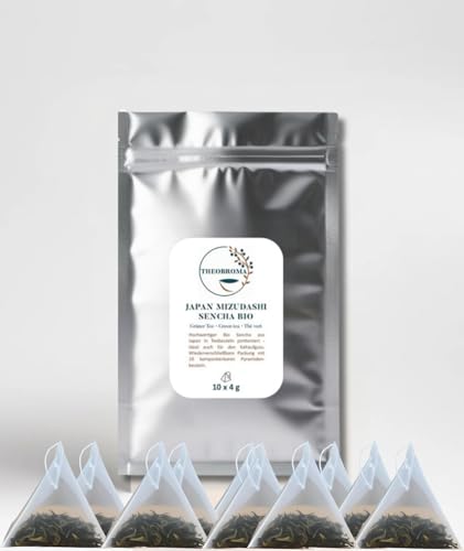 Japan Mizudashi Sencha Bio Teebeutel | ideal auch für den Kaltaufguss im Sommer | japanischer Grüntee | wiederverschließbare Packung, 10 Teebeutel x 4 g Japan Mizudashi Sencha Bio Teebeutel | ideal auch für den Kaltaufguss im Sommer | japanischer Grüntee | wiederverschließbare Packung, 10 Teebeutel x 4 g von Theobroma