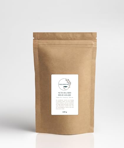 Sencha High Grade Bio | Bio Grüntee lose | beschattet gewachsen, intensives Aroma, jadegrün-goldene Tasse | Organic Green Tea | wiederverschließbare Packung, 100g Sencha High Grade Bio | Bio Grüntee lose | beschattet gewachsen, intensives Aroma, jadegrün-goldene Tasse | Organic Green Tea | wiederverschließbare Packung, 100g von Theobroma