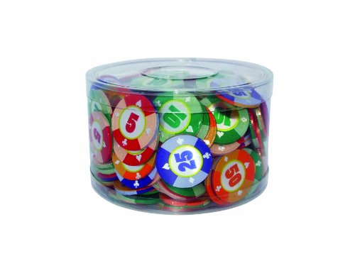 Theobroma Casino Pokerchips aus Milchschokolade, lose in Dose, 1er Pack (1 x 1 kg) von Theobroma
