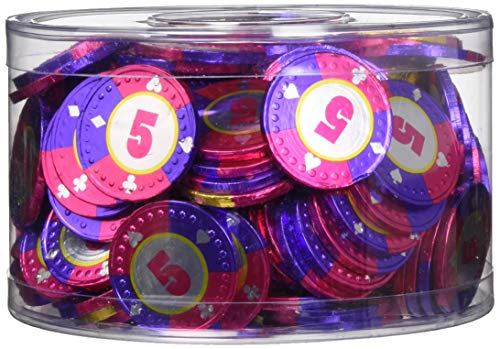 Theobroma Casino Pokerchips aus Milchschokolade, lose in Dose, 1er Pack (1 x 1 kg) von Theobroma