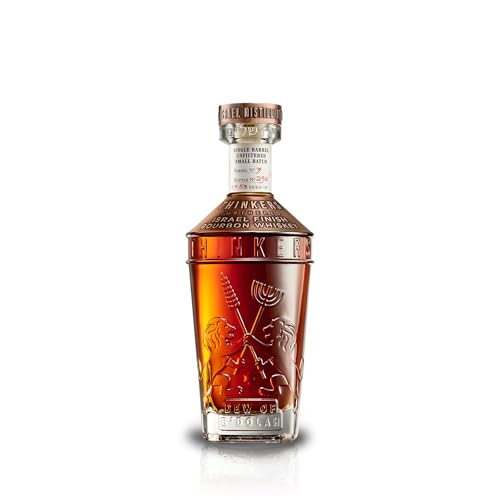 Thinkers Dew of B'Dolah Bourbon Whiskey – Koscher, gereift auf Weltmeeren, in Israel vollendet – 700ml, 47% vol – Aromen von Vanille, Toffee & Schokolade – Einzigartiger Premium-Genuss Thinkers Dew of B'Dolah Bourbon Whiskey – Koscher, gereift auf Weltmeeren, in Israel vollendet – 700ml, 47% vol – Aromen von Vanille, Toffee & Schokolade – Einzigartiger Premium-Genuss von Thinkers Distillery