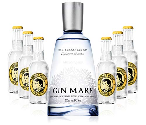 Gin Tonic Set - Gin Mare 0,7l 700ml (42,7% Vol) + 6x Thomas Henry Tonic Water 200ml inkl. Pfand MEHRWEG von Thomas Henry-Thomas Henry