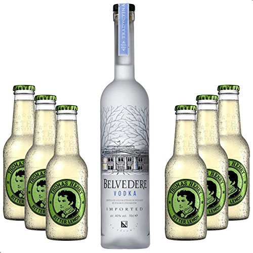 Vodka Lemon Set - Belvedere Vodka 0,7l 700ml (40% Vol) + 6x Thomas Henry Bitter Lemon 200ml - Inkl. Pfand MEHRWEG von Thomas Henry-Thomas Henry