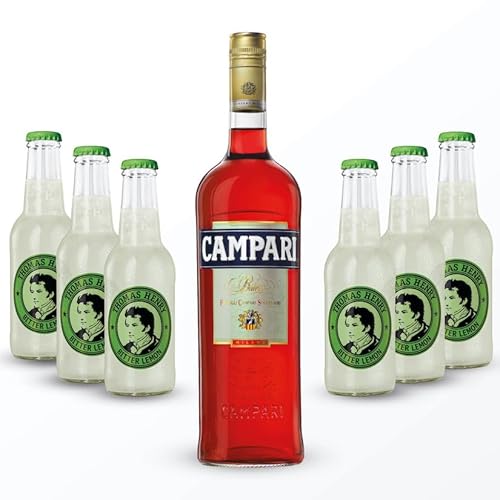 Mixing-Bundle 'Amalfi' - 6 x 0,2l Thomas Henry Bitter Lemon + 1 x 0,7l Campari - Der erfrischende Aperitif für den perfekten Amalfi-Moment von Thomas Henry