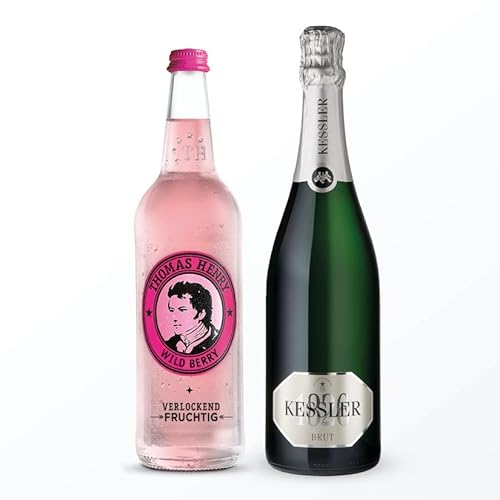 Mixing-Bundle "Berry Spritz" - 1x 0,75l Thomas Henry Wild Berry + 1 x 0,7l Kessler Sekt - Der sommerliche Aperitif-Drink für Liebhaber von Thomas Henry