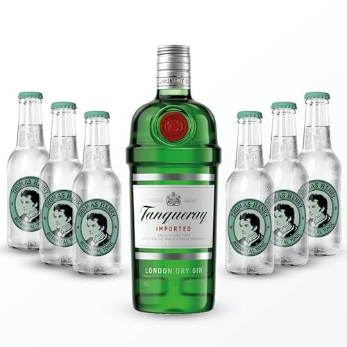 Mixing-Bundle 'Botanical Gin & Tonic' - 6 x 0,2l Thomas Henry Botanical Tonic + 1 x 0,7l Tanqueray London Dry Gin - Der aromatische Genuss deines mediterranen Gin & Tonics von Thomas Henry