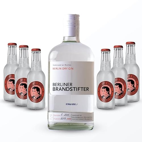 Mixing-Bundle 'Gin Mule' - 6 x 0,2l Thomas Henry Spicy Ginger Beer + 1 x 0,7l Berliner Brandstifter - Der perfekte Genuss für deinen Gin Mule von Thomas Henry