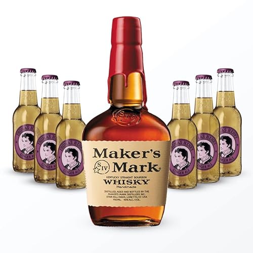 Mixing-Bundle 'Horse's Neck' - 6 x 0,2l Thomas Henry Ginger Ale + 1 x 0,7l Maker's Mark Whisky - Der klassische Whisky-Drink für Genießer von Thomas Henry