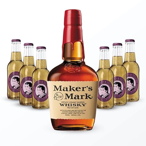 Mixing-Bundle 'Horse's Neck' - 6 x 0,2l Thomas Henry Ginger Ale + 1 x 0,7l Maker's Mark Whisky - Der klassische Whisky-Drink für Genießer von Thomas Henry