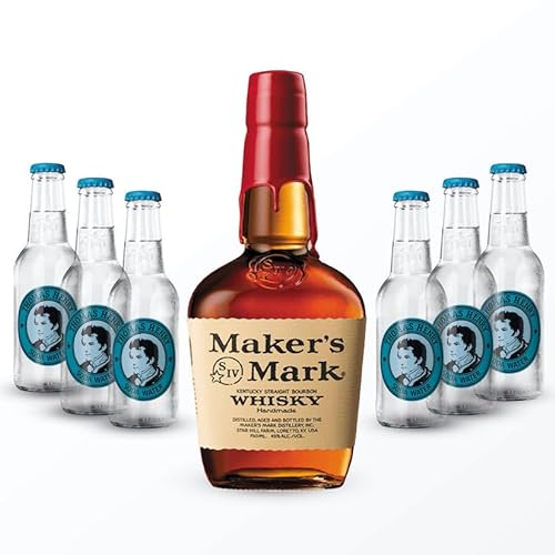 Mixing-Bundle 'Old Fashioned' - 6 x 0,2l Thomas Henry Soda Water + 1 x 0,7l Maker's Mark Whisky - Der klassische Bourbon-Drink für Liebhaber von Thomas Henry