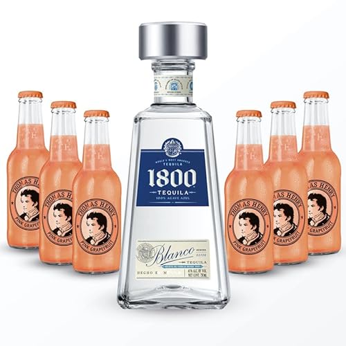 Mixing-Bundle 'Pink Paloma' - 6 x 0,2l Thomas Henry Pink Grapefruit + 1 x 0,7l 1800 Tequila - Der sommerliche Tequila-Drink für erfrischende Genussmomente von Thomas Henry