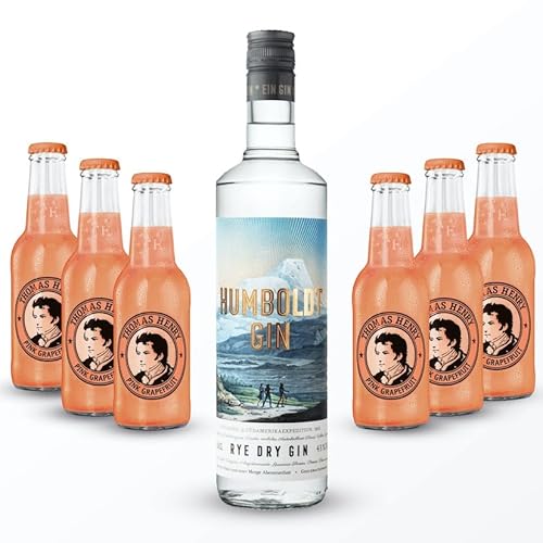 Mixing-Bundle 'Pink & Gin' - 6 x 0,2l Thomas Henry Pink Grapefruit + 1 x 0,7l Humboldt Gin - Der sommerliche Gin-Drink aus Peter Fox's Song 'Zukunft Pink' von Thomas Henry