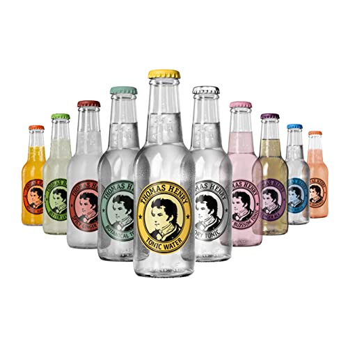 Thomas Henry 10 Sorten Set zum probieren - Tonic Water, Dry, Botanical, Cherry Blossom Tonic, Spicy Ginger Beer, Ale, Bitter Lemon, Soda Water, Mystic Mango & Pink Grapefruit - von Thomas Henry