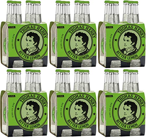 Thomas Henry Bitter Lemon - herrlich herb - (6 x 4 x 0,2 l Glas MW) 6er Set Bitterlimonade zum Mixen deiner Longdrinks und Cocktails mit Vodka, Gin & Co. von Thomas Henry