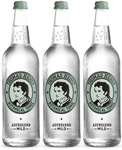 Thomas Henry Botanical Tonic Water - aufregend mild - (3 x 0,75 l Glas MW) 3er Set Bitterlimonade zum Mixen deiner Longdrinks und Cocktails mit Gin & Co. von Thomas Henry