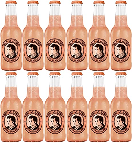 Thomas Henry Pink Grapefruit - aufregend fruchtig - (12 x 0,2 l Glas MW) 12er Set Limonade zum Mixen deiner Longdrinks und Cocktails mit Tequila, Rum & Co. von Thomas Henry