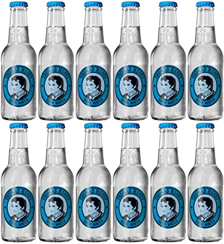 Thomas Henry Soda Water - aussergewöhnlich prickelnd (12 x 0,2 l Glas MW) 12er Set Soda Water zum Mixen deiner Longdrinks und Cocktails mit Vodka, Whiskey, Gin & Co. von Thomas Henry