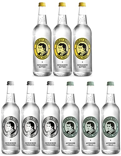 Thomas Henry Tonic Tasting Set - 3 Sorten Tonic Water - (6 x 0,75 l Glas MW) 6er Set zum probieren I Je 2 Flaschen Tonic Water, Dry Tonic, Botanical Tonic. von Thomas Henry