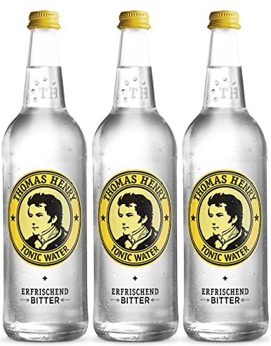 Thomas Henry Tonic Water - erfrischend bitter - (3 x 0,75 l Glas MW) 3er Set Bitterlimonade zum Mixen deiner Longdrinks und Cocktails mit Gin & Co. von Thomas Henry