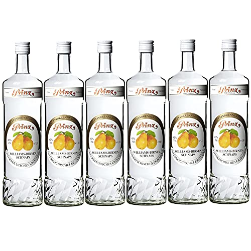 Thomas Prinz Williams Birnen Schnaps Obstbrand 40% I Visando Paket (6 x 1,0 Liter) von Thomas Prinz