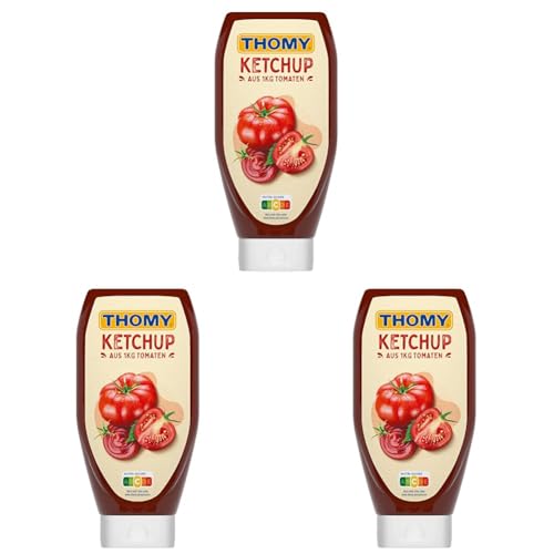 THOMY Tomaten-Ketchup in der praktischen Squeeze-Flasche, hoher Tomatenanteil, 3er Pack (1 x 500ml) von Thomy