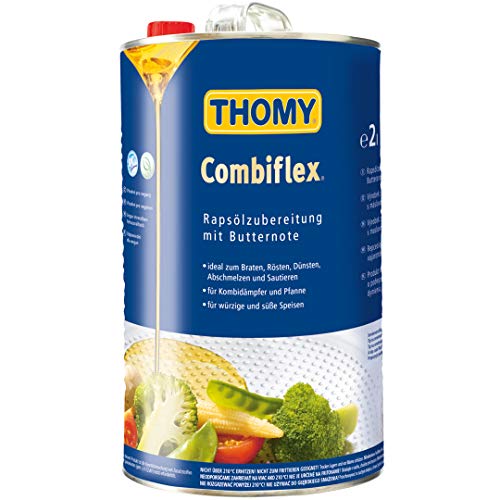 THOMY Combiflex, Rapsölzubereitung mit Butteraroma o.k.A., Rapsöl zum Braten, Vegan, 1er Pack (1 x 2L) von Thomy